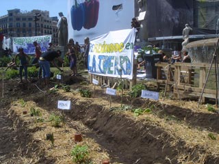 huerto en plaza catalonia